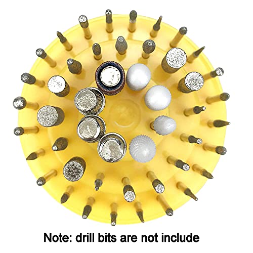 Mpnetdeal držač burgija za nokte sa poklopcem otpornim na prašinu 48 velikih rupa stalak za skladištenje raseljenih kontejnera za