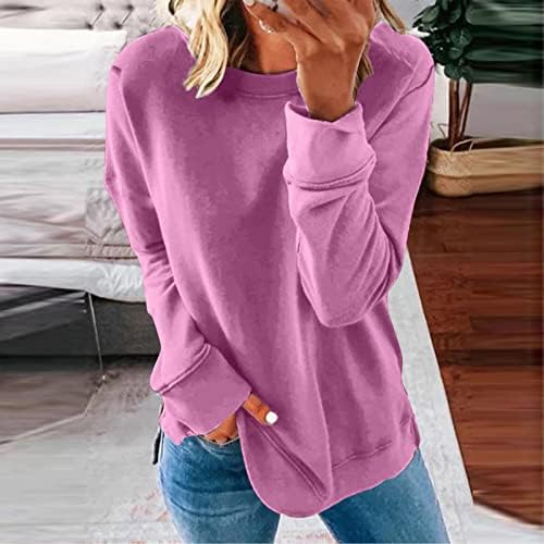 Ženska košulja dugih rukava bluza od tunike za nošenje sa helankama majica Plus Veličina Tee Tops jesen bluza jednostavna Ležaljka