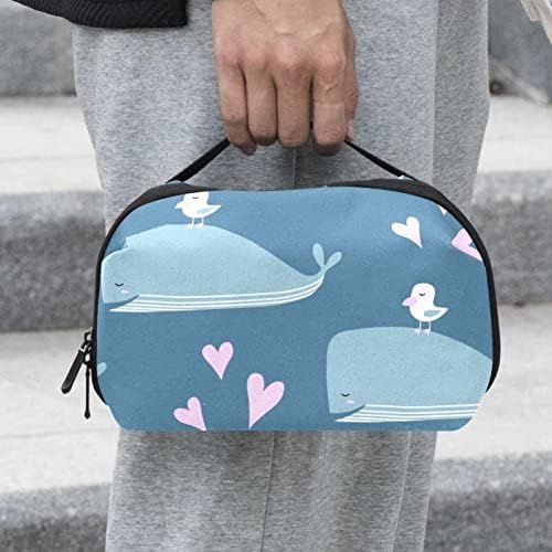 Dolphins Bird slatka Pink Love Heart torba za šminkanje sa zatvaračem torbica putni kozmetički Organizator za žene i djevojke