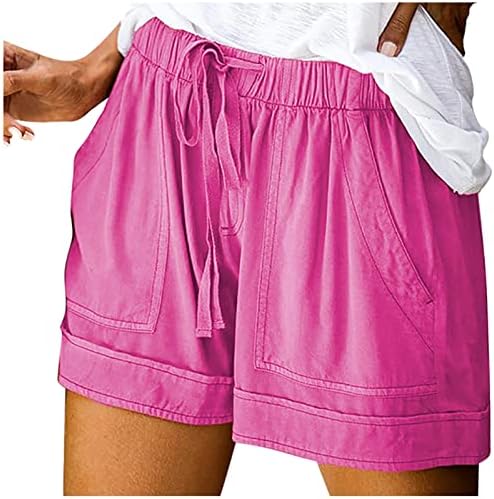 Ženski plus sizeni saloni kratke hlače Elastični struk Ležerne prilike ljetne kratke hlače hlače sa više džepova lagano