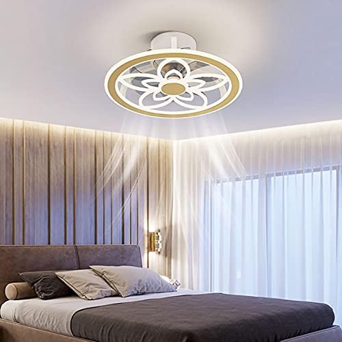 Fehun LED stropni ventilator sa laganim i daljinskim upravljačem tihi 3 brzine sa tajmerom Spavaća soba zatamnjena ventilatorski stropni