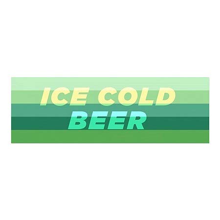 CGsignLab | Ledeni hladni pivo -Modern gradijent prozor Cling | 36 x12