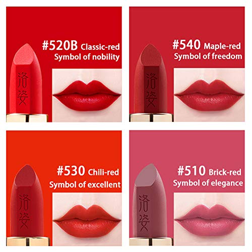 LUOZI mat goli ruž za usne vodootporan dugotrajan boja 24 hidratantna klasična crvena usne Kineski Palace Style Set šminke za usne