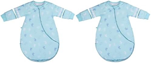 Toddmomij novorođenčad plavo vreće duge - za omotač cm torba pamučna rukava s rukavima odjeća mekani zimski uniseks swaddle automobil