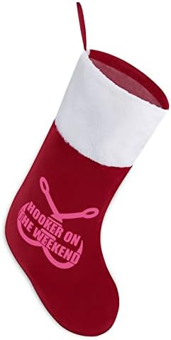 Kuka za vikend personalizirani božićni čarapa Xmas kamin Porodični zabava Viseće ukrase