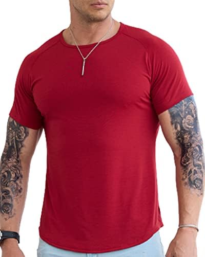 Muške majice za muscle Fit kratke rukave Athletic Slim Fit Casual Workout Tee Shirts Top