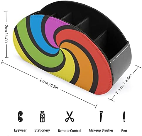 Rainbow Swirl držač za daljinsko upravljanje Pen Box PU kožna daljinska Caddy dekorativna posuda za odlaganje stola