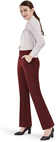 Bamans haljine hlače 30 / 32 / 34 za žene bootcut rastezljetne hlače pojas-petlja bootleg joga hlače sa džepovima