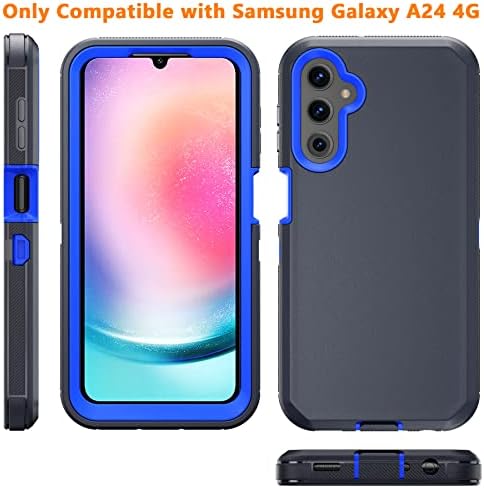 Tashhar Telefon za telefon Samsung Galaxy A24 4G, HARD HARD SHOTFofofofofofofofofofofofof oklopno zaštitni poklopac za kaiš za kopču