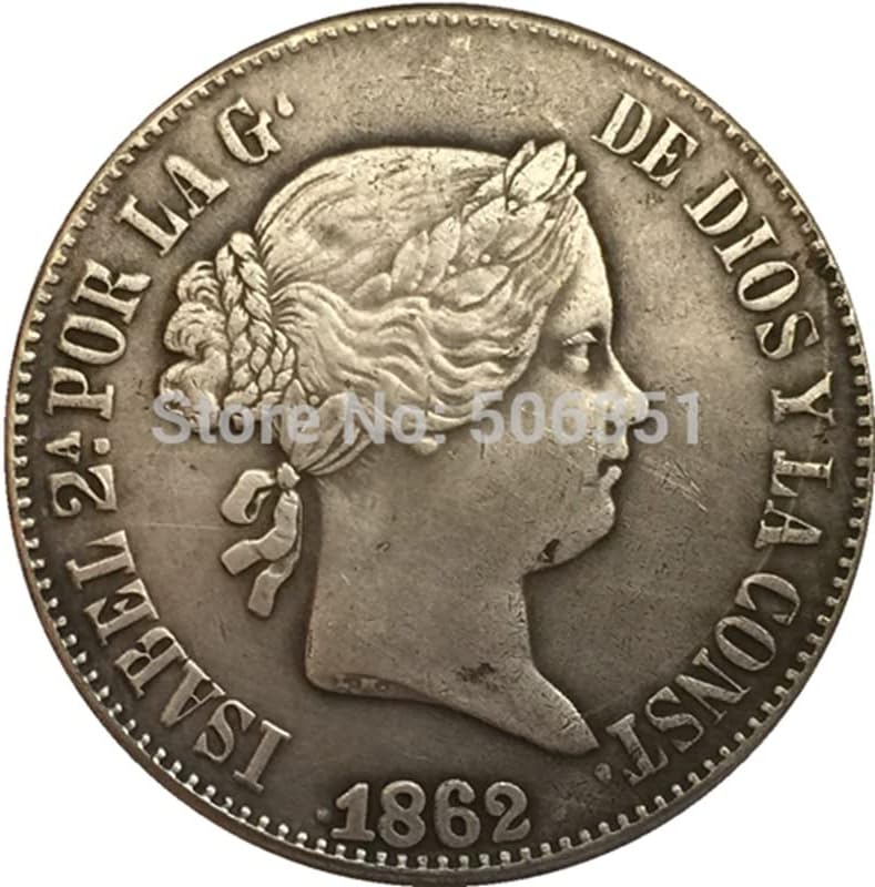 7 različitih datuma španski 10 pravi novčići bakreni srebrni obrtni antikni kovanice