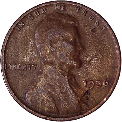 1936 Lincoln pšenični cent 1c Veoma dobro