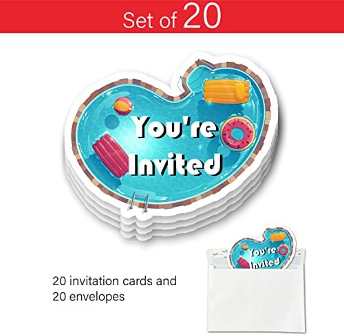 Party Bazen Bazen u obliku bazena Napunite pozivnice za bebe ili rođendanska zabava Pozovite kartice sa kovertama