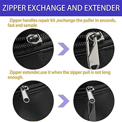 LMAHAP Zip Slider,Zipper pulls,Zip Replacement Puller,Universal Zipper Puller Detachable Zipper Head Instant Zipper Repair Kits for