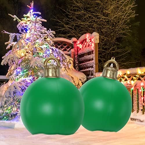 2 komada 18 inčni gigant PVC napuhavanje Božić loptu, vanjski Božić napuhavanje ukrašena Lopta veliki napuhavanje Oversized Božić