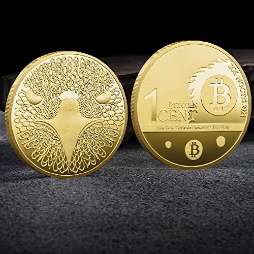 Zlatni pribor za komemorativni novčić Novi ograničen kolekcija ukrasni novčić sa zaštitnom futrolom CryptoCurrency Lucky Coin Virtual