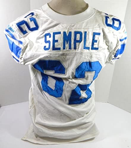 1999 Detroit Lions Tony Semple 62 Igra Polovni bijeli dres 50 DP32872 - Neincign NFL igra rabljeni dresovi