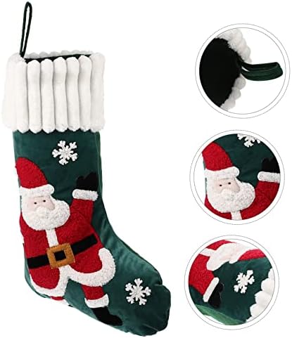 Bestoyard vezeni božićni čarapa Santa sadašnjost Santa poklon torba Santa Decor kućni ljubimac Torbe Božićne čarape Božićne posuđe