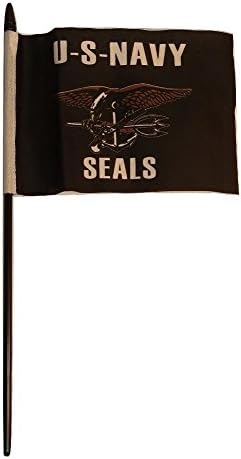 AES Sjedinjene Američke Države 4 x6 zastava zastava set stolni štap crne osoblje Crna baza
