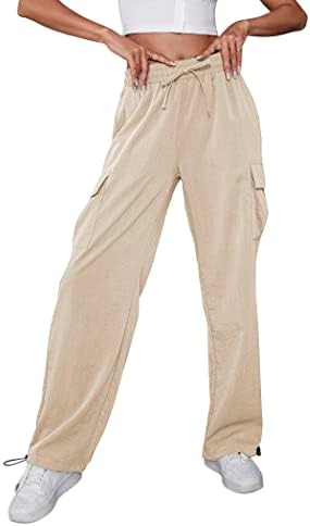 Ženske hlače za žene Ženske pantalone Žene planinarske hlače Visoki struk Y2K pantalone padobranske hlače Elastične struke Brze suho