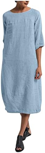 Haljina sa ramena, koledž tunika za žene pola rukava jednostavna Shift ljetna okrugla haljina za vrat