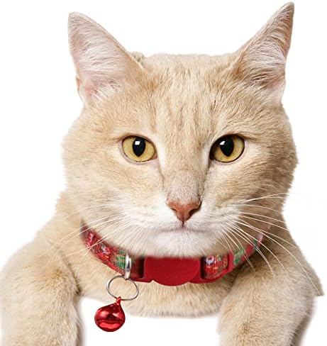 POPETPOP Božić Decor 2kom Božić mačka ovratnik sa zvono-Božić mačka ovratnik Breakaway podesivi ovratnici za štence Kitten Božić odmor