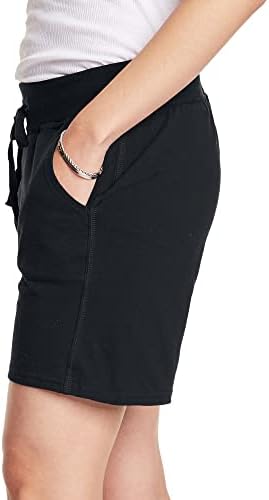 Hanes ženski džepni šorc, šorc od pamučnog dresa, 7 inseam