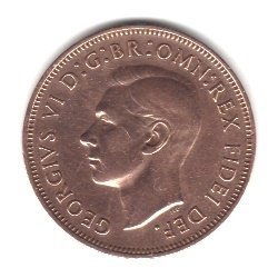 1951. Velika Britanija Velika Britanija Engleska Pola penija KM 868