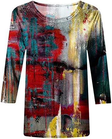 Amikadom Outerwear Dame Winter Fall 3/4 rukava odjeća trendi pamučni grafički grafički kaput za damu M5 M5