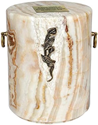 Kamena urna prirodna onyx sa Calla Lily kremionicom pepeo urn za memorijal za odrasle