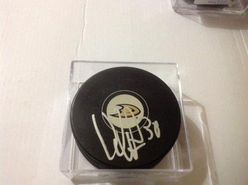 Viktor Fasth potpisao Anaheim Ducks Hockey Pak PSA / DNK COA sa autogramom c-autogramom NHL Paks