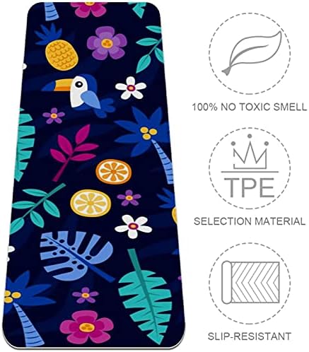 Siebzeh Tropski cvijet Ostavlja uzorak Premium debeli Yoga Mat Eco Friendly Rubber Health & amp; fitnes non Slip Mat za sve vrste