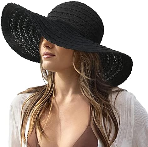 Ženski šešir za sunce, letnji šeširi na plaži sa širokim obodom, čipkasti šeširi za žene