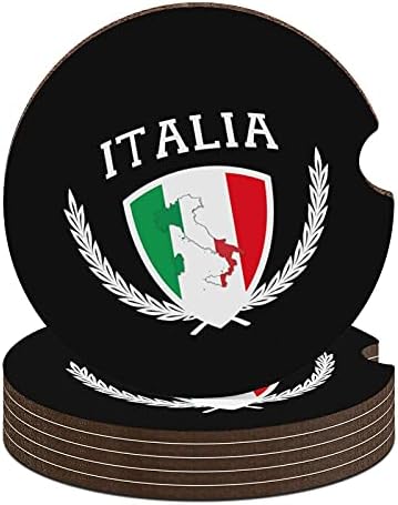 Italia Italija Italijanska karta Zastava automobila Šolja za piće Držač čaša za podloge sa Corkom bazom i utor za prste za dnevni