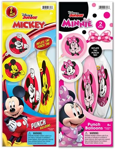 Ja-Ru Disney Micky Punch balon fidget kuglica naduvavanje i udaranje fidget igračke na naduvavanje velikih bounce kuglasti stres ublažavajući