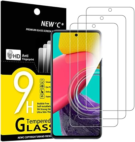 NEW'C [3 paket dizajniran za kaljeno staklo Samsung Galaxy M53 5G zaštitnika ekrana, Ultra otporno na futrolu