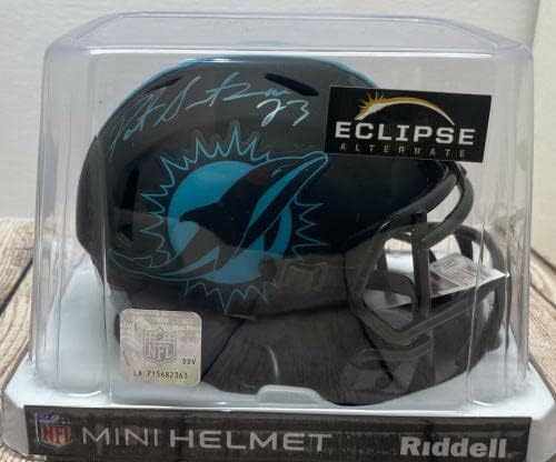 Miami Dolphins Patrick Surtain potpisao Crni Eclipse Mini Helmet1 JSA COA-autograme NFL kacige