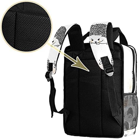 Tbouobt putni ruksak lagani laptop Ležerni ruksak za žene Muškarci, Cartoon Hedgehog Cvijet