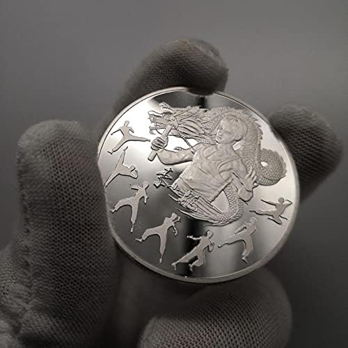 Spot Kung Fu Dragon's Lee Xiaolong 80. godišnjice pozlaćeni srebrni Memorijal Wishu Tai Chi Coin Memorial Coincoin Kolekcija kolekcija