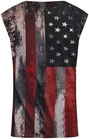 2023 Novi muški casual tenkovi Američka zastava Print mišić bez rukava Patriotic Tees Cool Works Tytry
