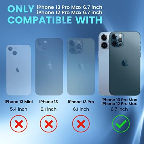 Nuleto za iPhone 13 Pro Max & iPhone 12 Pro Max Case: iPhone 13 Pro Max & iPhone 12 Pro Max Case sa poklopcem stajališta i kamere