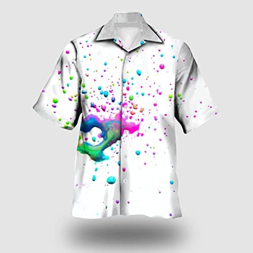 2023 Novi muškarci Casual Short Spring Spring Summer Turned Neck 3D tiskane majice Moda TOP bluza Shirts Crub