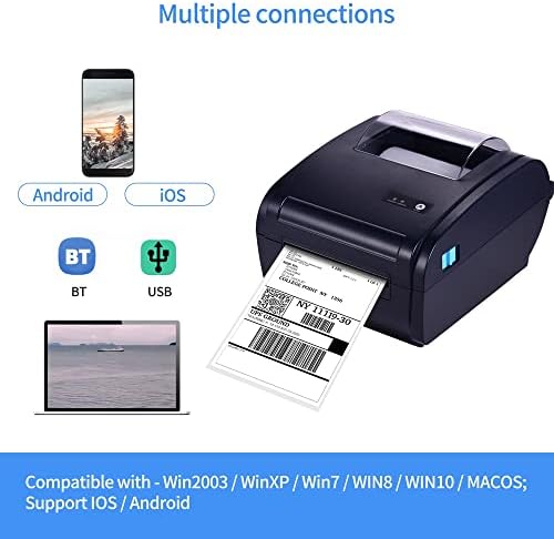 N/A termo Label Printer za 4x6 dostava paket Label 160mm / s USB&Bt priključak printer Label Maker naljepnica Max.110mm širina papira