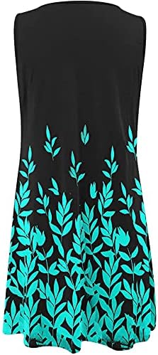 Ženska haljina za plažu 2023. ljetni izrez Crew Crt Bohemian Cvjetni sandress Slim Fit A-line mini ljuljačka haljina