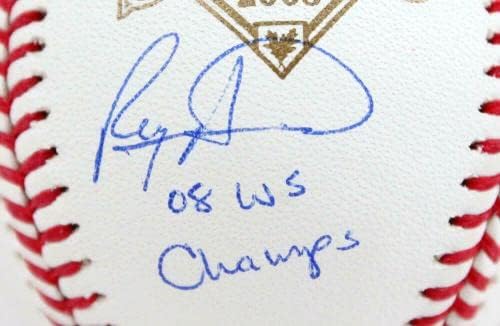 Ryan Howard autografirao Rawlings World Series Oml Baseball W / 08 WS Champs-JSA W - autogramirani bejzbol