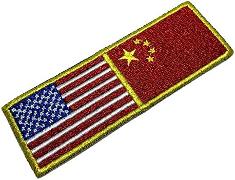 Bpuscnt001 USA China Flag zastepeni zakrpa za uniformu, kimono, prsluk bicikl, glačalo ili šivanje