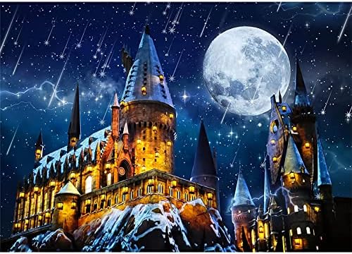 Ricuved Old Castle Dijamantni setovi za odrasle početnici DIY 5D Moon Diamond Art Kits okruglog punog buša slikaju dijamanti zvjezdani