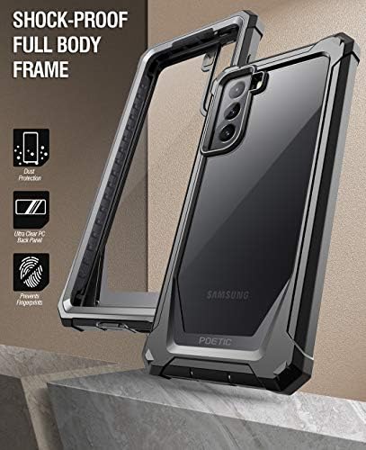 Poetski starateljski slučaj dizajniran za Samsung Galaxy S21 5G 6,2 inča, ugrađeni zaštitni ekran Rad sa ID-om otiska prsta, fully
