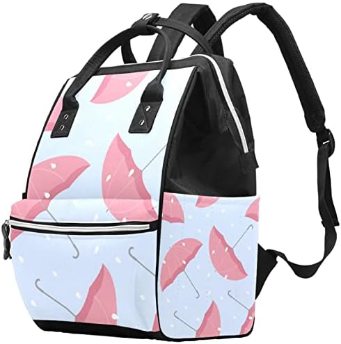 VBFOFBV ruksak za pelena, veliki ruksak za pelenu, ruksak za putovanja, ruksak za laptop za žene, ružičasti kišobran lijepi uzorak