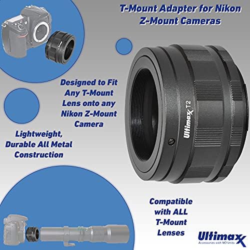ULTIMAXX 500mm F / 8 Preset telefoto objektiv za Nikon Z7, Z7 II, Z6, Z6 II, Z5, Z50 Zorčoletne kamere i ostale z-mount fotoaparate