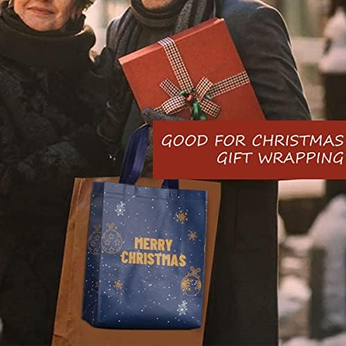 Aviski 8pcs Božićne torbe, torbe za božićne torbe s ručkama, božićne torbe, multifunkcionalne netkane božićne torbe za poklone za